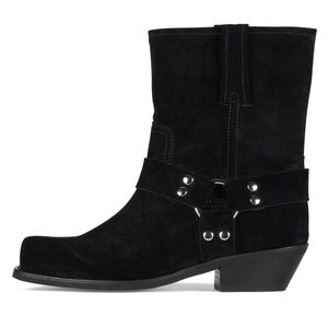 Jeffrey Campbell Way-Lo Black Suede Heeled Boots